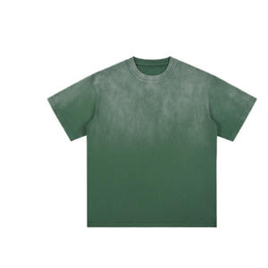 Nueva moda ácido lavado pesado 100% algodón suelta Vintage camiseta impresión personalizada Logo hombres 250gsm Distress camiseta para hombres - Product Image 4