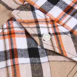 Camisa de franela a cuadros de algodón para hombre con logotipo personalizado OEM, camisas suaves, cómodas y transpirables, venta al por mayor de fábrica, camisas para hombre hechas a medida - Product Image 3