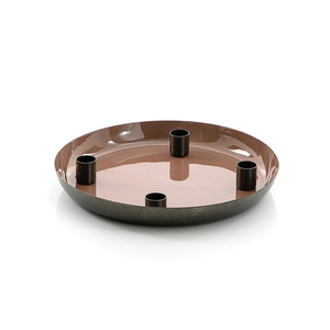 Soporte de vela de hierro y metal para decoración del hogar con 4 velas esmaltadas de color verde, soporte de pilar de vela de estilo americano, diseño hecho a mano - Product Image 1