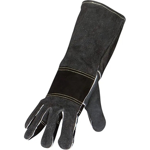 Guantes de soldadura de seguridad para manos Guantes de barbacoa de cuero dividido de vaca con resistencia al calor - Product Image 1