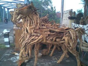 Artisanat Décorations Extérieures Meubles En Bois Racine De Teck Cheval Statue artisanat Bois Flotté Sculpture Jardin Grand Cheval En Bois - Product Image 6