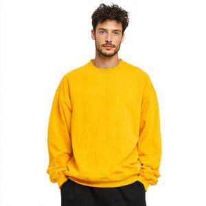 Baggy Winter Sweatshirts Men's Streetwear 500 GSM Fleece Sweat Shirts Men Solid Color Sweatshirt Mens - Product Image 5