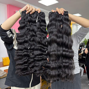 100% Cabello camboyano vietnamita crudo sin procesar Onda natural Doble dibujado Proveedores de cabello crudo al por mayor de un donante - Product Image 5