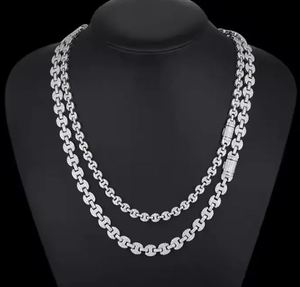 Bracelet Cubain en Argent 925 glacé: Diamant Baguette Moissanite, Style Hip Hop Unisexe - Product Image 1