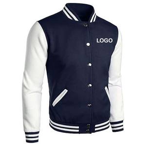 Vêtements de style de rue de haute qualité pour hommes, vestes Pakistan OEM, conception de logo personnalisé, vestes de baseball en laine à manches en cuir contrastées - Product Image 3