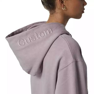 Sudadera con Capucha Personalizada al por Mayor con Logotipo 3D en Relieve, Colores Personalizados, Sudadera Unisex para Mujer - Product Image 4