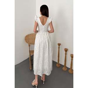 Robe en dentelle brodée Off-White - Ecru - Product Image 5
