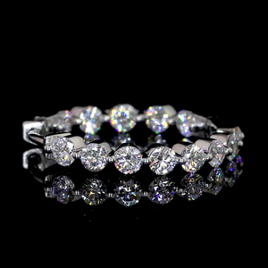 Pendientes de oro de 14K con diamantes de laboratorio, Joyería de diamantes de aro completo personalizada, pendientes para mujer - Product Image 4