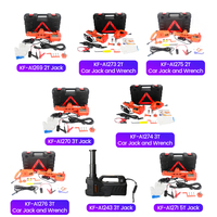 12V 2/3/5/Ton voiture électrique pneu levage voiture crics hydraulique Air gonflable voiture sol Jack avec jauge de pneu pompe à Air