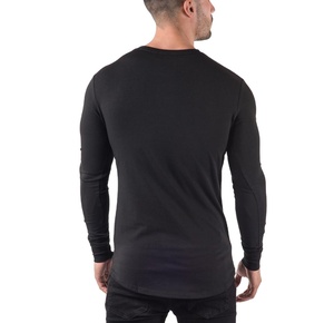 Personnalisé haute qualité hommes XS-100 % coton tissu entraînement Fitness conception à manches longues T-Shirt hiver imprimer sweats à capuche - Product Image 5