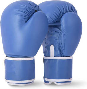 GAF Equipo de Gimnasio Profesional Guantes de boxeo lisos Guante de boxeo Cuero de vaca Guantes de boxeo blancos - Product Image 1