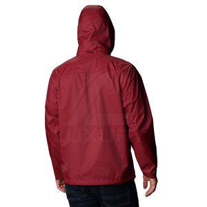Último estilo, tamaño adulto, hombres, cuello levantado recubierto, logotipo frontal, transpirable, a prueba de viento, chaqueta de lluvia personalizable, venta al por mayor, superventas - Product Image 2