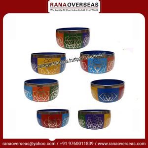 จักระทั้งเจ็ดชามทองเหลืองทิเบตร้องเพลงเจ็ดสีสำหรับการทำสมาธิบรรเทาความเครียดจักระบำบัดฮวงจุ้ย - Product Image 2