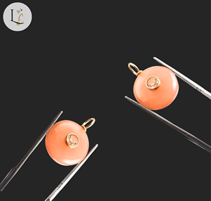 Pendentif en pierre de lune de pêche naturelle incrusté, fait à la main, en or vermeil, serti, en argent sterling 925, pendentifs fins, breloques, vente en gros - Product Image 2