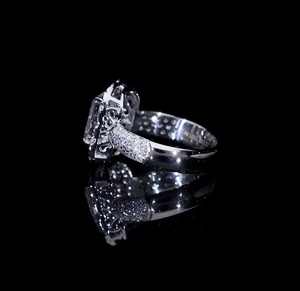 แหวนเพชรโมอิสซาไนต์ธรรมชาติ เงินสเตอร์ลิง ดีไซน์หรูหรา สง่างาม เหมาะสำหรับผู้หญิง สวมใส่ได้ทุกวัน ของขวัญงานแต่งงาน - Product Image 3