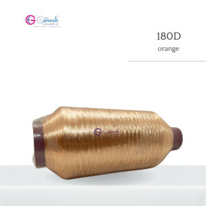 Hilo de bordado 180D naranja metálico de flora Jari, poliéster Lurex de alta tenacidad para tejer a mano - Product Image 2