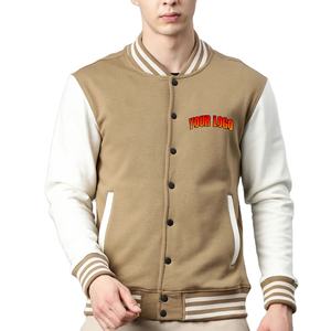 Chaquetas de hombre bordadas de alta calidad de fabricante personalizado chaqueta universitaria con botones de lana de invierno para exteriores con letras de béisbol para hombre - Product Image 1