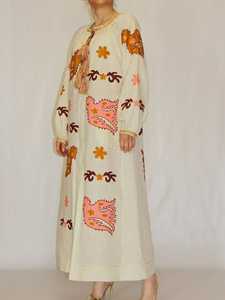 Vestido largo bordado de manga larga con cuello redondo para mujer, moda mexicana, venta al por mayor, novedad de 2022 - Product Image 2