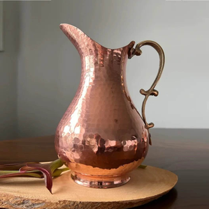New Arrival Classic Eco-Friendly Copper Water <b>Pitcher</b> for Home and Hotel Decorative Use with Lid - Product Image 1