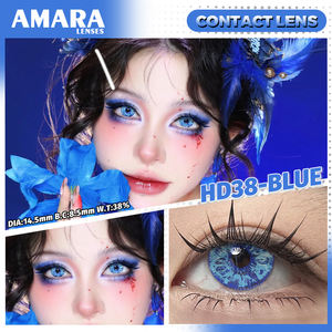 Lenti a Contatto Colorate Amara, 2 Pezzi, Blu e Giallo, 38% Acqua, Lenti Annuali per Cosplay - Product Image 1