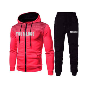 Chándal de algodón 100% ajustado para hombre, nueva moda, Sudadera con capucha personalizada para correr con diseño bordado para deportes de otoño - Product Image 1