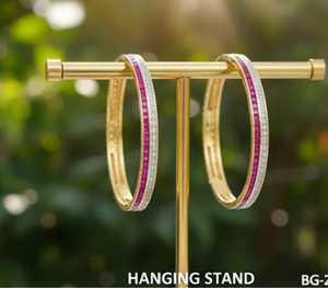 Ensemble de 2 bracelets fantaisie de style full stone pour fête, bijoux élégants en or poli pour femmes, mariages et fêtes - Product Image 5