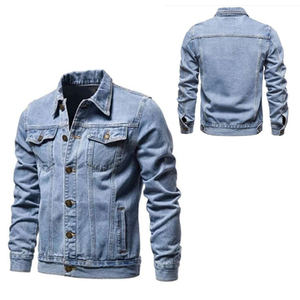 2024 <b>Custom</b> Men's Oversized High Street Style Ripped Jean <b>Jacket</b> Logo Designed <b>Denim</b> <b>Jacket</b> for Winter - Product Image 1