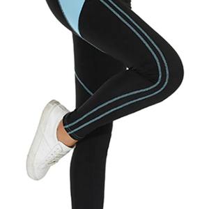 Leggings de Fitness pour femmes professionnelles haute élastique 100% coton nouvelle mode imprimé extensible dames taille Logo tissu tricoté - Product Image 4