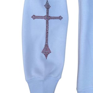 OEM Custom White Rhinestone Zip-Up Hoodie Womens Trendy Sparkle Jacket, cómodo y elegante - Product Image 4