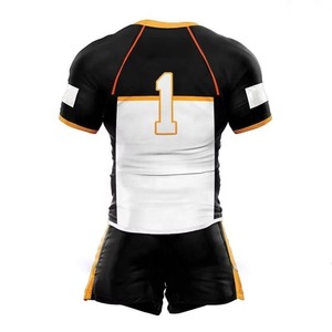 Vente en gros d'uniformes de rugby pour hommes maillot sublimé nom de l'équipe personnalisé avec short maillot imprimé de conception professionnelle - Product Image 6