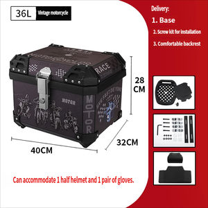 Top Case Moto 36L en PP Haute Résistance avec Système de Fixation Rapide, Coffre Arrière Étanche pour Commuters Urbains, Garantie 1 An - Product Image 3