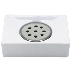 Collezione Spirella Quadro, Portasapone 3,5 x 11,0 x 8,0 cm, Porcellana, Bianco - Product Image 1