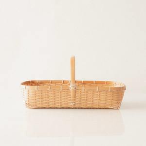 Panier décoratif pour cadeaux panier cadeau de luxe en bambou naturel avec poignée prix le moins cher du fournisseur du Vietnam - Product Image 2