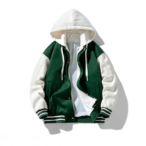 Chaquetas Varsity con Capucha de Algodón Transpirable y Antibacteriano, Personalizadas al por Mayor, para Hombre, Tallas Grandes, Abrigos Casuales de Béisbol - Product Image 4