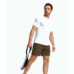 Pantalones cortos informales de alta calidad para hombre con logotipo personalizado Patrón sólido ligero Teñido liso-¡Nueva llegada! - Product Image 1