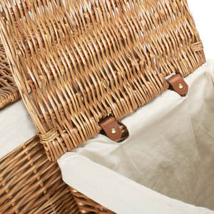 Trắng Lót Ánh Sáng Hấp Vuông Wicker Giặt Giỏ Đôi Lưu Trữ Cho Nhà Bếp Phòng Tắm Phòng Khách Vải Nhựa Kim Loại - Product Image 6