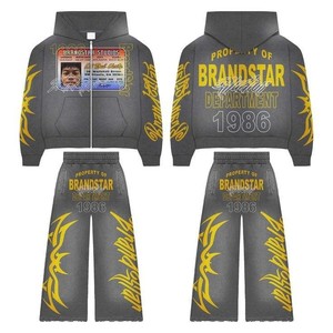 Conjunto Deportivo Informal para Hombre al por Mayor, Logotipo Personalizado, Ropa de Gimnasio, Estilo Deportivo, Secado Rápido, Sudadera con Capucha Deportiva, Pantalones Jogger, 100% Algodón - Product Image 6