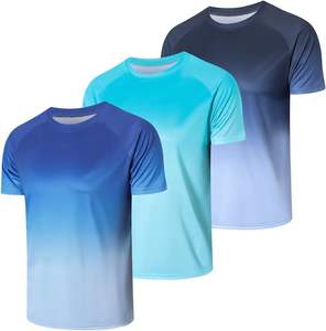 T-shirt de compression à manches courtes pour homme, imprimé numérique personnalisé, short de compression, nouveau style, t-shirts en spandex/nylon 220g - Product Image 6