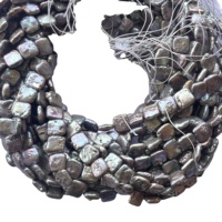 Perles d'eau douce naturelles dorées brunes de 9 mm et 10 mm, forme carrée/fleur, enfilées, vente en gros, fournisseur de pierres, 100 % naturelles Vivaaz