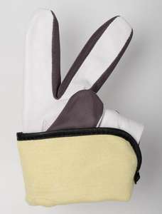 Gants de travail en cuir de chèvre KOKAL, doublure polaire, paume Tyohanskat, dos en tissu, imperméables, antidérapants, personnalisables pour le travail - Product Image 3