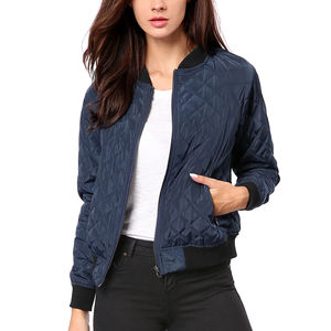 Nouveau dernier style de veste bombardier pour femmes à vendre couleur unie et matériau à séchage rapide fabriqué vestes bombardier pour femmes vêtements de rue - Product Image 4
