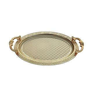 Plateau de serveur décoratif multifonctionnel de luxe fait à la main en acier inoxydable rectangulaire de haute qualité pour la cuisine à domicile - Product Image 5