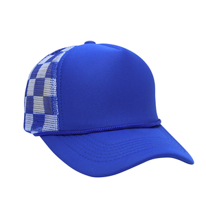 Gorra clásica unisex para hombre, gorra de béisbol personalizada, gorras de camionero de malla a cuadros en blanco de espuma hechas por expertos de Jinah - Product Image 4