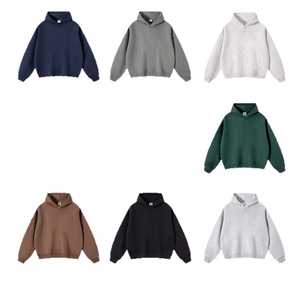 Sudadera con Capucha Corta Personalizada, Estilo Holgado, Etiqueta de Goma Gruesa, Sudadera Deportiva Corta de Felpa Gruesa para Hombre - Product Image 5