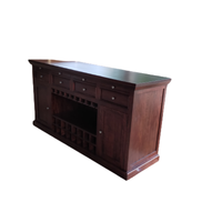Meuble Bar à Vin de Luxe en Bois Massif Moderne, Fabriqué en Indonésie, pour Usage Commercial, Domestique, Cuisine, Salle de Sport, Salon, Salle à Manger