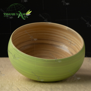 Bol en bambou biologique personnalisable Vaisselle écologique faite à la main Bol classique OEM pour salade soupe nouilles - Product Image 1