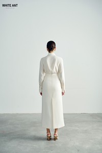 กระโปรงยาวผ่าหลังสไตล์มินิมอลผ้าคุณภาพสูงกระโปรงโอเรียนาแบบสลิปติดป้ายและป้ายแบบกำหนดเองได้ - Product Image 3