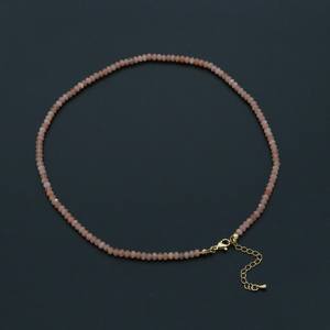 Quartz rose à facettes pierres précieuses Rondelle soucoupe pierres fabrication de bijoux à bricoler perles en vrac tour de cou bijoux de mode colliers - Product Image 4