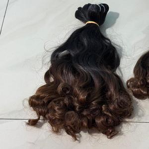 Mèches de cheveux du temple indien 100% pour bébé, extensions de trame de cheveux humains à cuticule alignée, cheveux vierges naturels non traités - Product Image 4