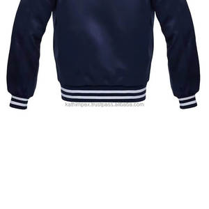 Ready Stock Navy Baseball Satin Vintage Eco-Friendly Handmade Breathable Waterproof <b>Lightweight</b> Unisex Bomber <b>Jackets</b> for Casual - Product Image 5